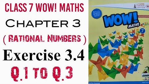 Exercise 3.4 Class 7 Wow Maths