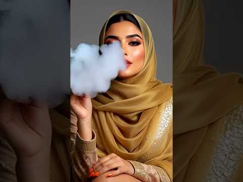 SEXY Muslim Hijab Woman Smoking Cigarette Indian Cigarette Hijab Hot Sexy 