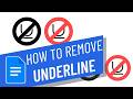 How to remove underline in google docs app