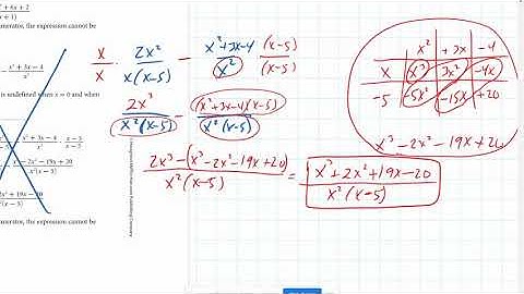Alg2 9.1 Adding and Subtracting Rational Expressions