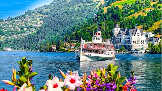 Vitznau หมู่บ้านที่น่าทึ่งที่เชิงเขา Rigi 🇨🇭 สวิตเซอร์แลนด์ 4K