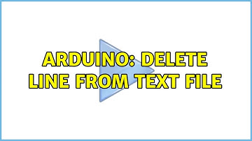 Arduino: Delete line from text file