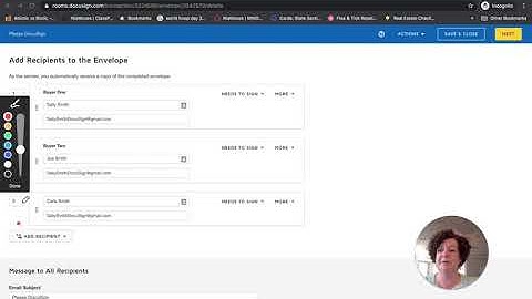 Step 8 Adding a Third Buyer, Seller or Tenant in the DocuSign Envelope