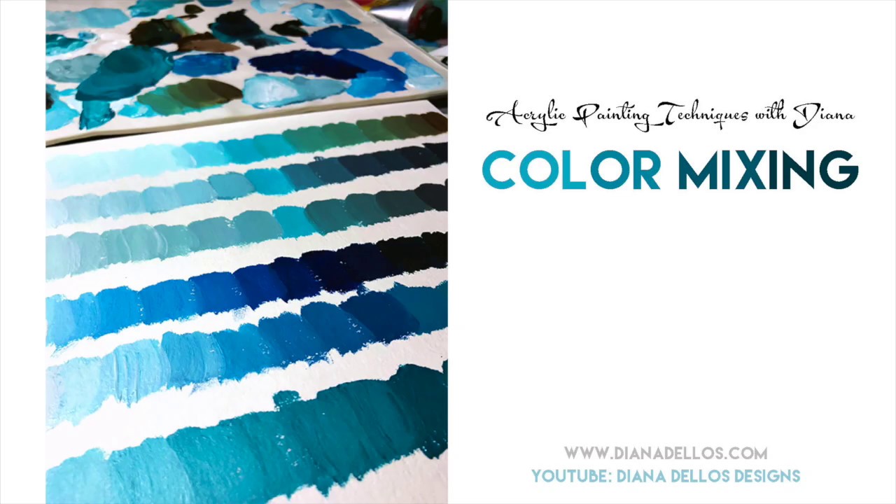 Color Mixing Acrylic Painting Tutorial YouTube