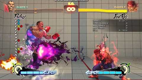 Evil Ryu vs Balrog: Forward Throw unblockable setup