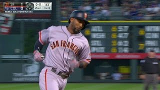 SF@COL: Nunez launches a solo homer into left field