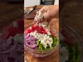 Watermelon, Mint & Feta Salad. Recipe via Instagram creamy_confusion. #watermelon #greek #salad