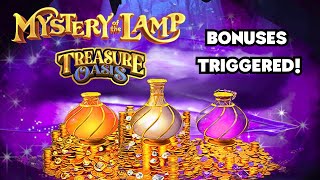 Mystery of the Lamp Treasure Oasis Slot Machine: We Triggered the Bonus!