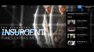 The Divergent Series: Insurgent ITunes Extra's Menu