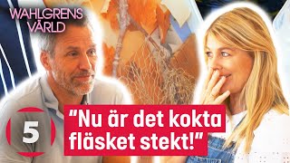 Wahlgrens värld | Pernilla lackar sönder på Christian och KROSSAR hans fula tavla! | Kanal 5 Sverige