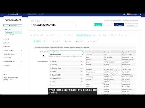 Visualize your data on a table