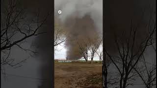 Massive tornado 🌪️ sweeps across the fields of Santa Fe, Argentina
