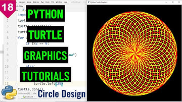Draw Circle Design with Python Turtle | Python Turtle Graphics Tutorial#18 | python turtle projects