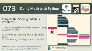 Math with Python 073 - 07-06 (2) gradient ascent function more discussion