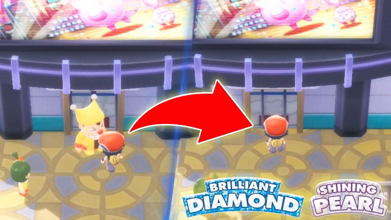How To Move The Clown In Front Of Jubilife TV Station Entrance in Pokemon BDSP