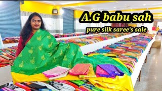 Bangalore A.G Babu sah sale | silk saree's sale | soft silk and wedding saree's collection screenshot 2