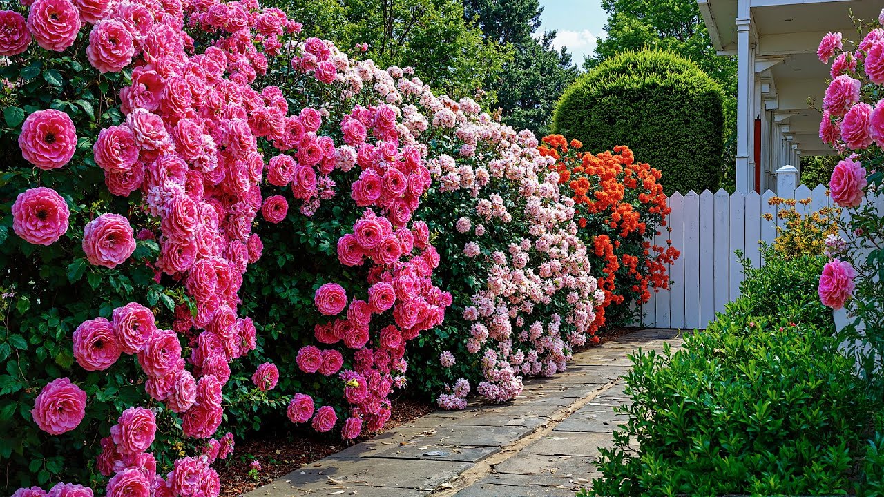 Нежный весенний розарий 🏡 Успокаивающие цветочные моменты, которые успокоят разум и помогут избав...