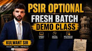 PSIR OPTIONAL FRESH BATCH | DEMO CLASS | Indian Constitution &amp; Its Evolution | Mains PSIR Optional