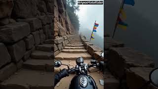Mountain Monastery Approach | Royal Enfield Himalayan 8K POV #Shorts screenshot 5