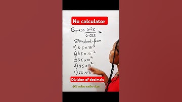 Division of decimals. Calculator not allowed. #maths #mathshorts #decimal #standardform