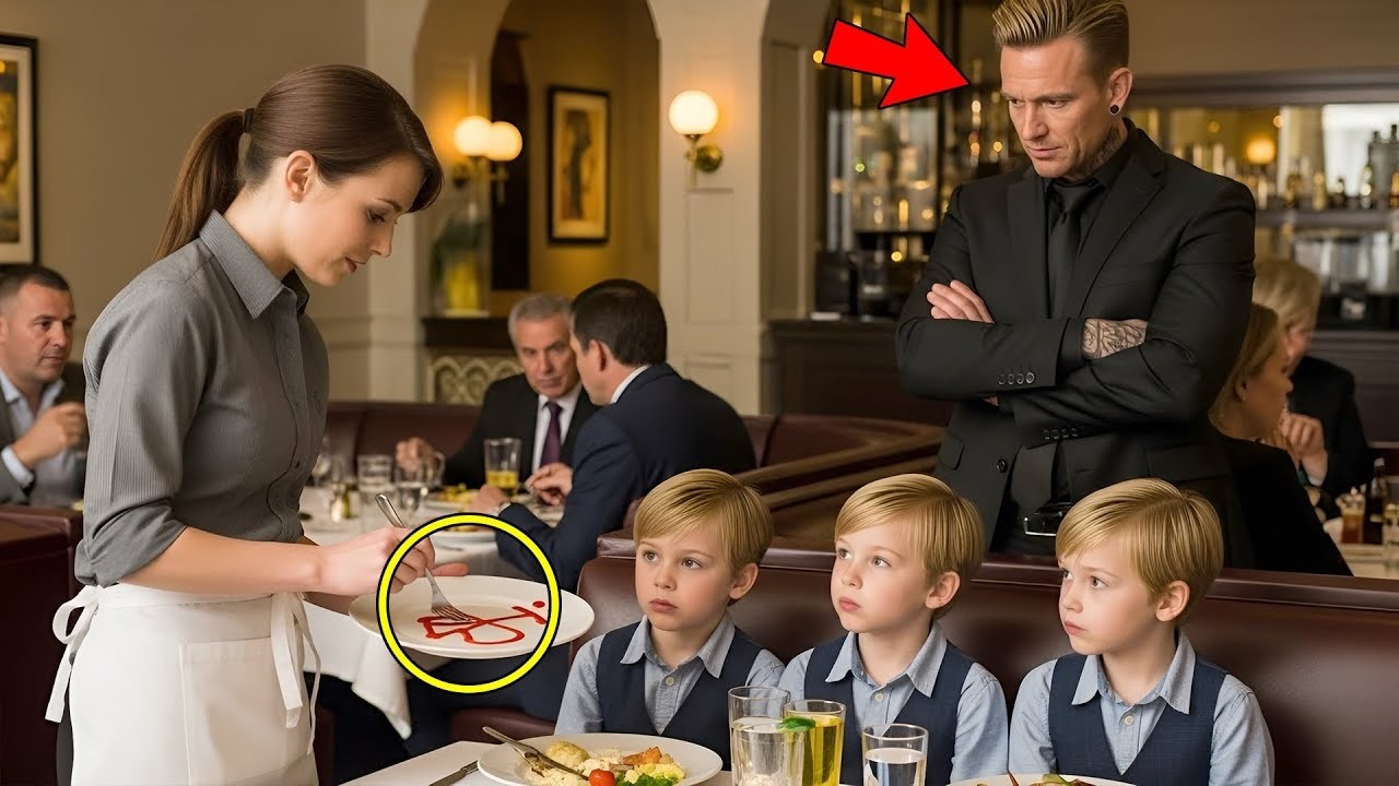 Les Triplés du Mafieux ne Parlaient Pas, Jusqu'à ce que la Serveuse Laisse une Marque sur le Plat