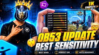 OB53 UPDATE KE BAAD BEST SENSITIVITY 😱 SETTING 😰 NO RECOIL DESERT ☠️
