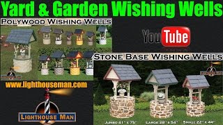 Decorative Ornamental Wishing Wells for Yard or Garden Lighthouse Man - Wishing Wells: Filled with traditional delight, these yard and garden decorative Polywood, Wooden and Stone ...