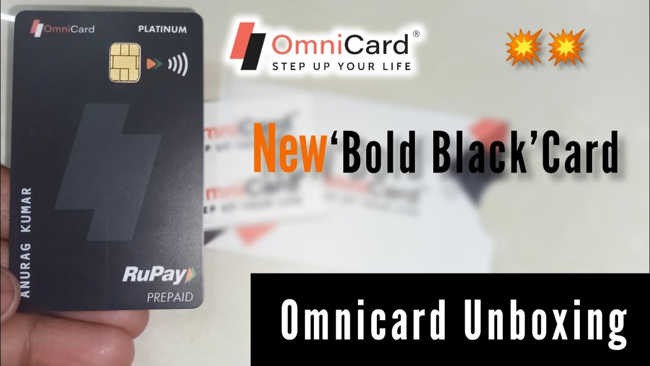 Omnicard Unboxing.New ‘Bold Balck’ Card Unboxing.Get for Free ₹0✅ 