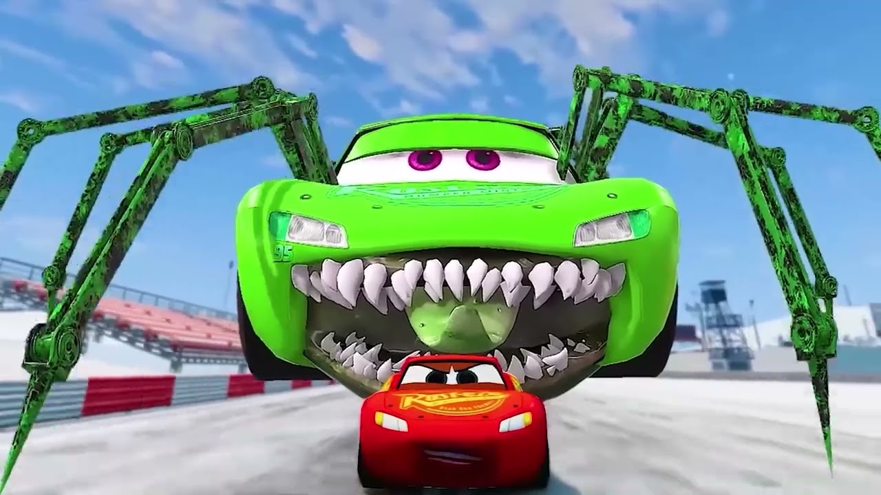 The Lightning McQueen Bots & Choo-Choo Eater | McQueen VS McQueen | BeamNG | Coffin Dance Song Meme