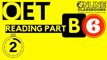 OET reading sample for nurses part B  OET 2.0 Online Classroom