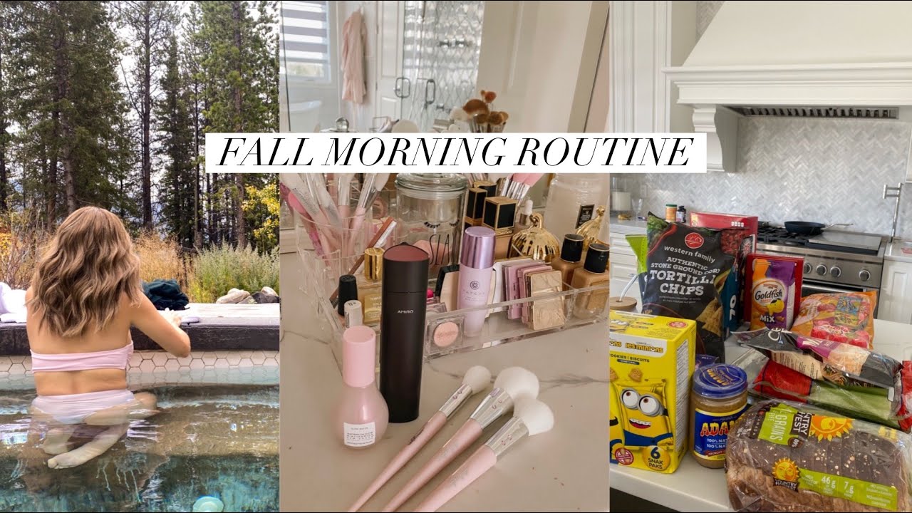 FALL MORNING ROUTINE!🎃SKINCARE, GROCERY HAUL &amp; NEW PRODUCTS!! @Slmissglam - YouTube