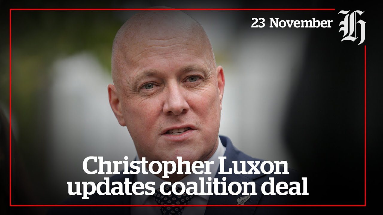 Christopher Luxon gives update on coalition deal | nzherald.co.nz - YouTube