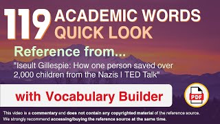 119 Academic Words Quick Look Ref from \\