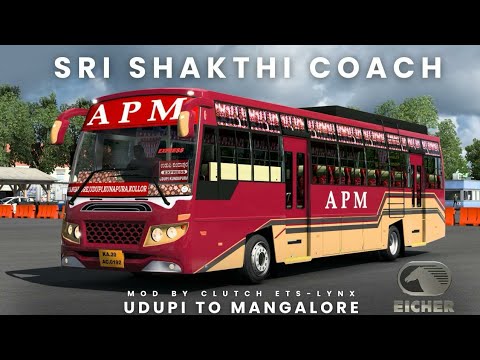 APM Express Sri Shakthi Coach Eicher || Udupi to Mangalore || Realistic ...