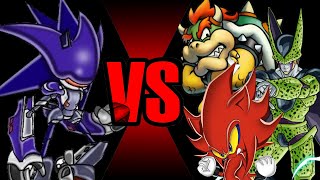 Mecha Sonic vs Bowser &amp; Perfect Cell &amp; Perfect Nazo (The epic rematch)