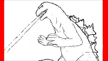 How To Draw Godzilla 1962 Atomic Breath | King Kong Vs Godzilla