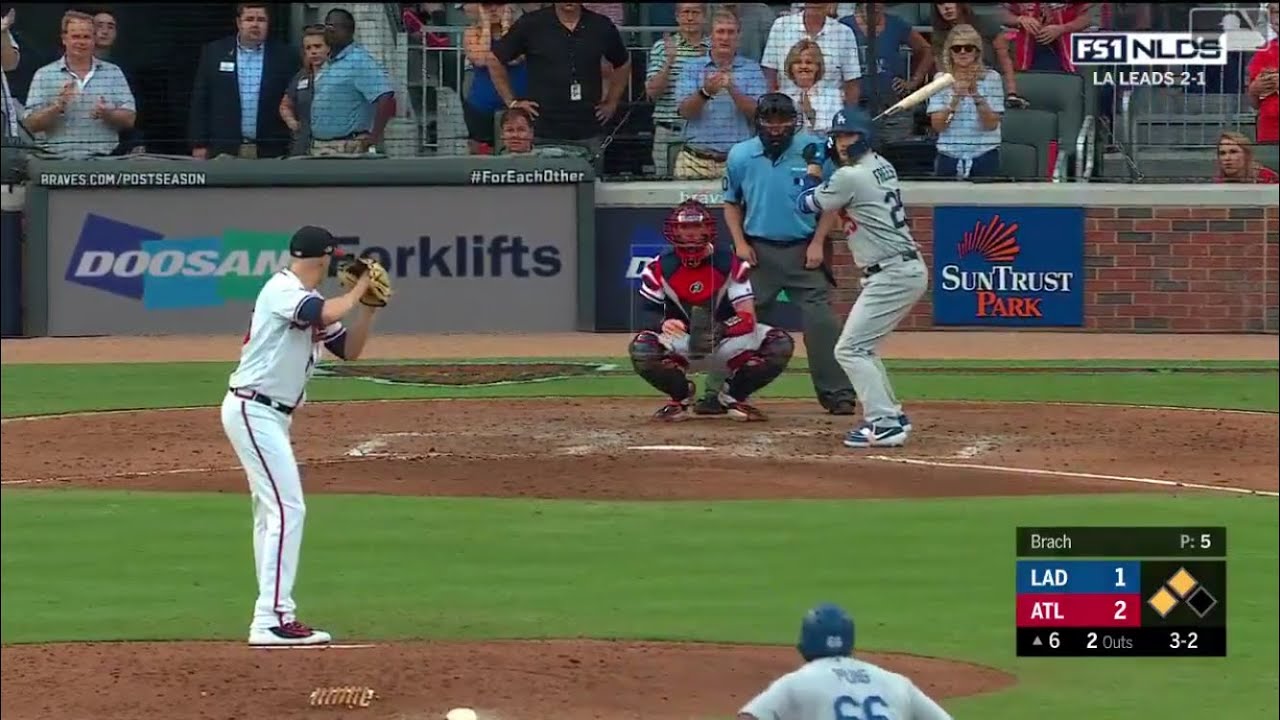 David Freese Clutch Go-Ahead 2-Run Single vs Braves | Dodgers vs Braves NLDS Game 4