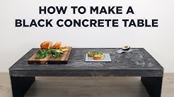 Concrete and Steel Table Stained Black