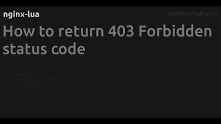 How to return 403 Forbidden status code