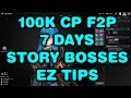 V4 100K CP F2P in 7 DAYS GUIDE PLUS STORY BOSS TIPS and ENEMY TYPE EXPLANATION