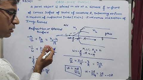 A point object is placed in air at a distance R/3 in front of a convex surface of radius of curvatu