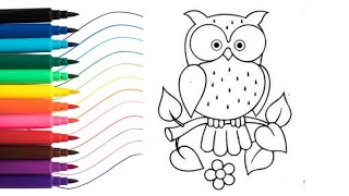 Ayo Kita Belajar Mewarnai Gambar Burung Hantu Yang Bagus