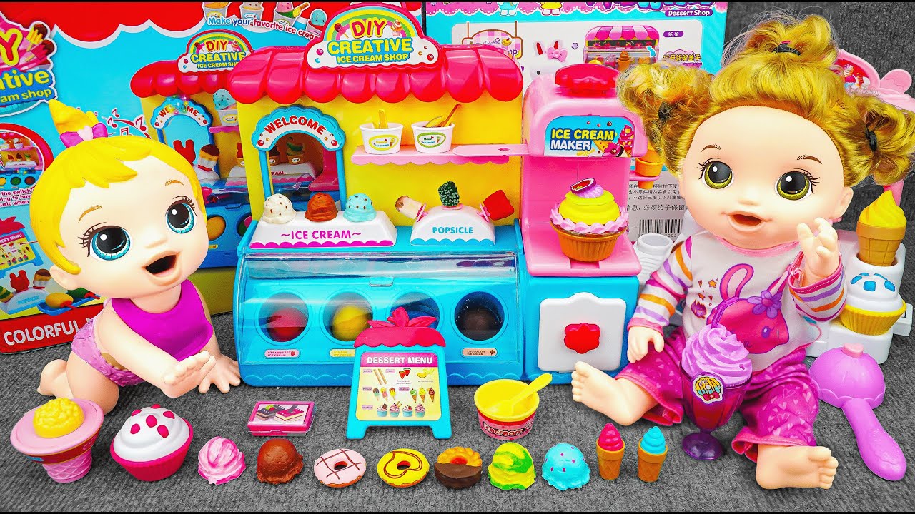 64 Minutes Satisfying with Unboxing Ice Cream register Cash Furniture Play Set Review Toys | ASMR