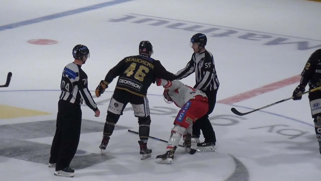 Hockey Fight : François Beauchemin #46, Rouen - Grenoble