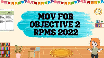 OBJECTIVE 2 MOV ( annotation of research-based knowledge in DLP ) RPMS 2022