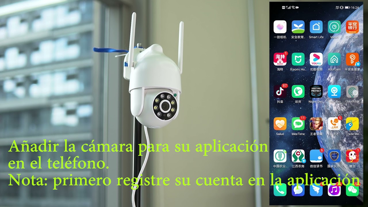 Enajenar escribir una carta uvas Cámara De Seguridad Wifi Hd 1080p C/con Alarmaa Ip , - YouTube