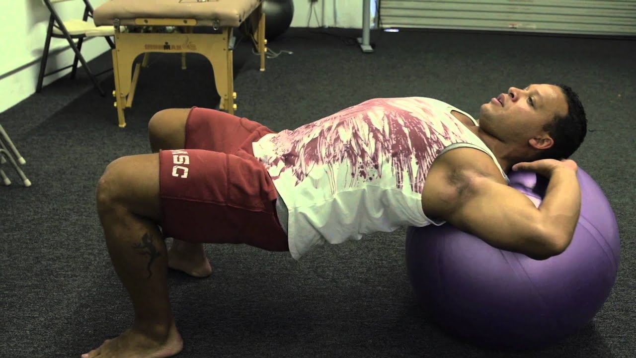Swiss Ball Hip Thrusters (for upper hamstrings, abs & glutes) YouTube