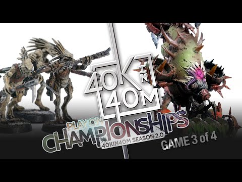 Warhammer 40k in 40m Tau with Kroot versus Chaos with Tyrant! Championship Game 3 of 4 Battle Report