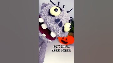 Halloween zombie socks puppet #shorts  #halloween #diy #zombie
