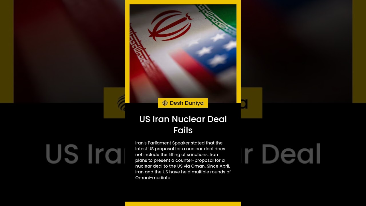 US Iran Nuclear Deal Fails | Desh Duniya | Desh Duniya Updates